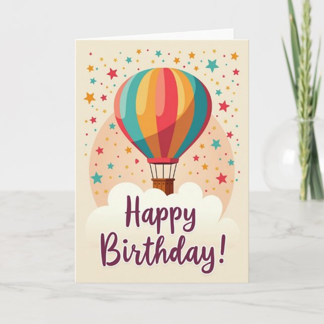 Tarjeta de estrella de globo caprichosa (Anverso)
