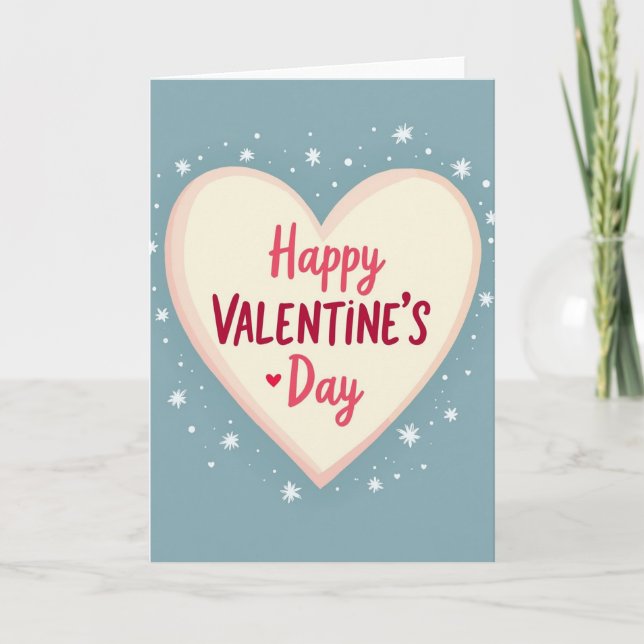 Tarjeta de estrella suave del día de San Valentín  (Anverso)
