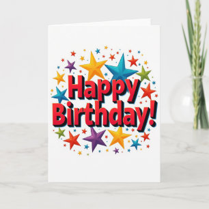 Tarjeta de Estrellas Brillantes y Glossy