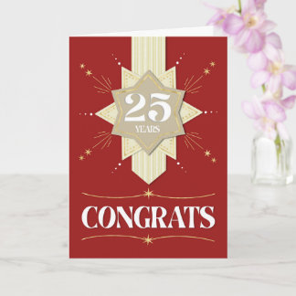 Tarjeta de estrellas del 25º aniversario de los em