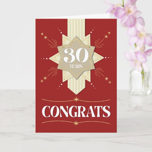 Tarjeta de estrellas del 30 aniversario de los emp (Orquídea)