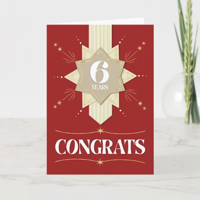 Tarjeta de estrellas del 6º aniversario de los emp (Anverso)