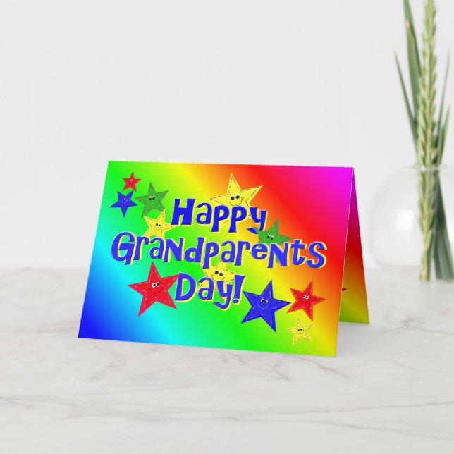 Tarjeta de estrellas del Día de los Abuelos (Anverso)