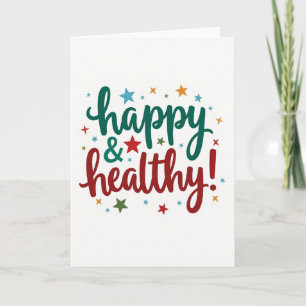 Tarjeta de Estrellas Felices y Saludables
