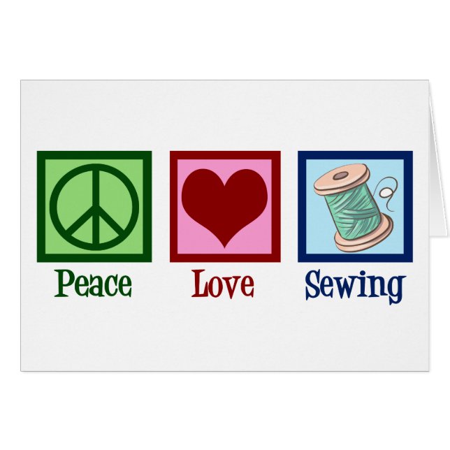 Tarjeta de estrés de costura para mascar el amor p (Anverso (Horizontal))