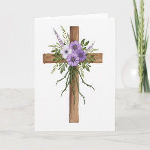 Tarjeta de estructura de madera floral