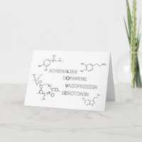 Tarjeta de estructura química de friki de la cienc