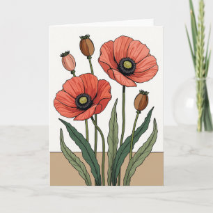 Tarjeta de Estudio Chevron Coral Blossom