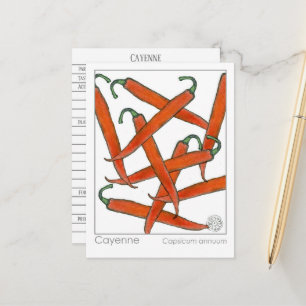 Tarjeta de estudio de hierbas Cayenne Pepper Mater
