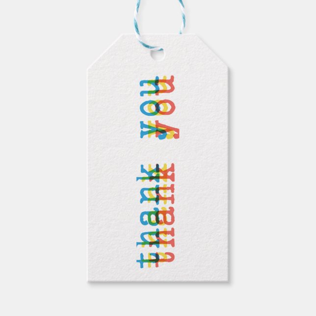 Tarjeta de etiqueta de agradecimiento (Anverso)