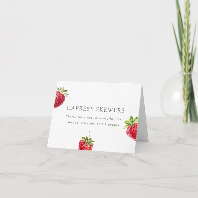 Tarjeta de etiqueta de alimentos de fresa de Berry (Anverso)
