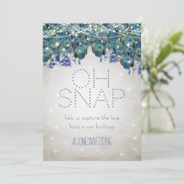 Tarjeta de etiqueta de Boda de ajuste OH Blue Silv