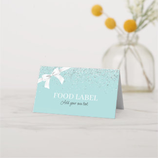 Tarjeta de etiqueta de comida Glitter Tiffany
