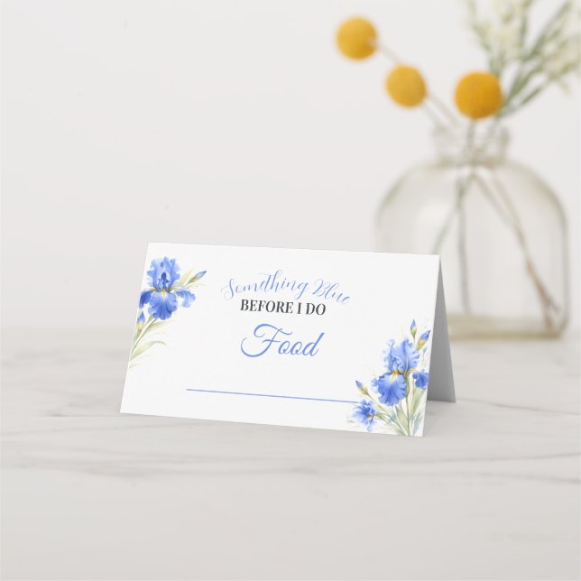 Tarjeta de etiqueta de comida para ducha de novia  (Anverso)