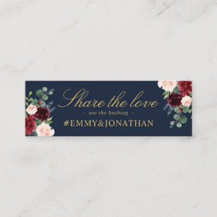 Tarjeta de etiquetas de boda floral de Marina y Lu
