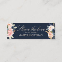 Tarjeta de etiquetas de boda floral de Marina y Lu