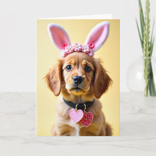 Tarjeta de etiquetas de corazón de cachorro de lun
