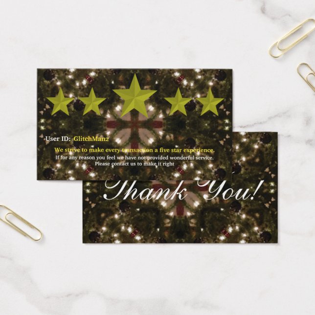 Tarjeta de evaluación de cinco estrellas de la pla (Oficina)