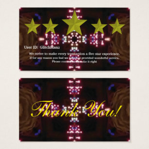 Tarjeta de evaluación de cinco estrellas de la pla