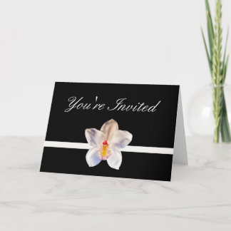Tarjeta de evento clásico de orquídea de invitació