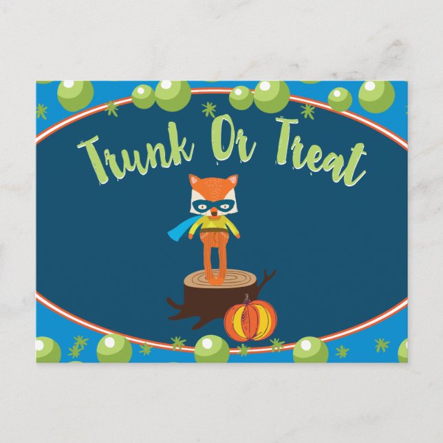 Tarjeta de evento comunitario 'Trunk or Treat' (Anverso)