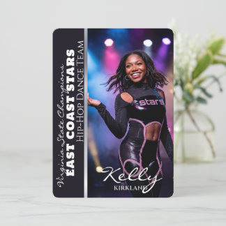 Tarjeta de evento de firma de baile para mostrar a