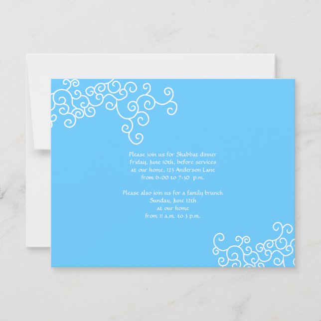 Tarjeta de eventos Rachel Personalizado (Anverso)