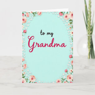 Tarjeta de exhibición de amor de abuela dulce