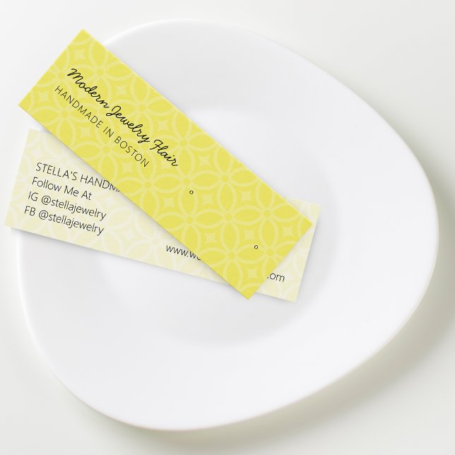 Tarjeta de exhibición de arete de botón de patrón  (Modern Pattern Vivid Stud Earring Display Card)