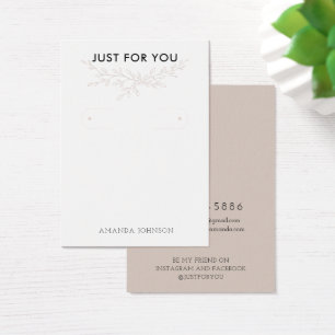 Tarjeta de exhibición de aretes de aro terrosos de