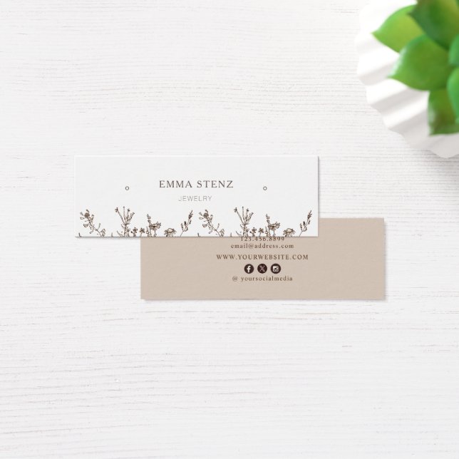Tarjeta de exhibición de aretes de aro y broches F (Escritorio)
