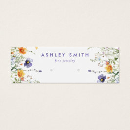 Tarjeta de exhibición de aretes de flor silvestre