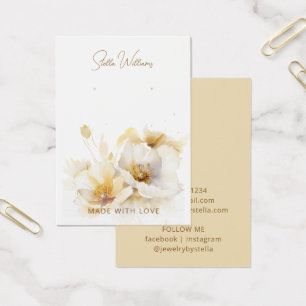 Tarjeta de exhibición de aretes de flores de oro b