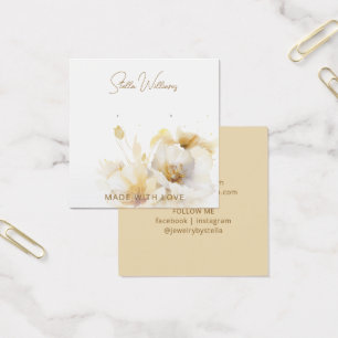 Tarjeta de exhibición de aretes de flores de oro b