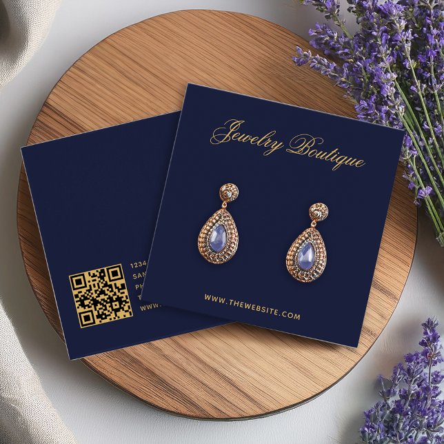 Tarjeta de exhibición de aretes elegante en azul m (Subido por el creador)