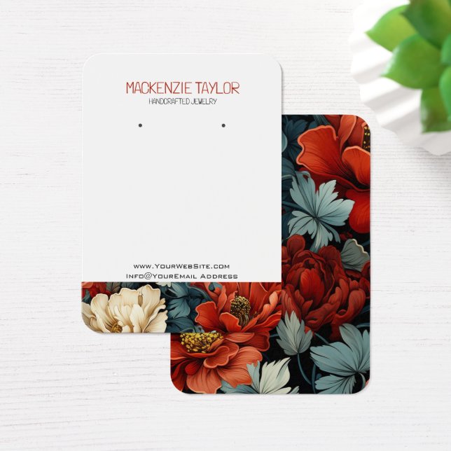 Tarjeta de exhibición de aretes personalizados con (Escritorio)
