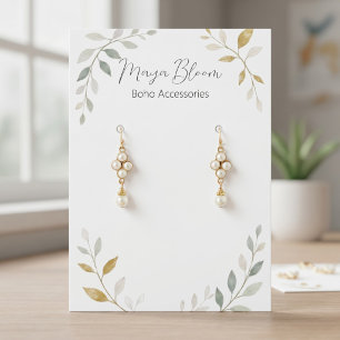 Tarjeta de exhibición de aretes personalizados con