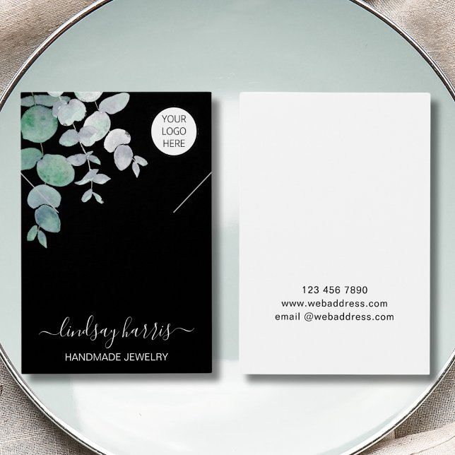 Tarjeta de exhibición de collar de acuarela con lo (Subido por el creador)