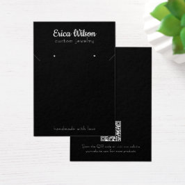 Tarjeta de exhibición de collar y pendientes simpl