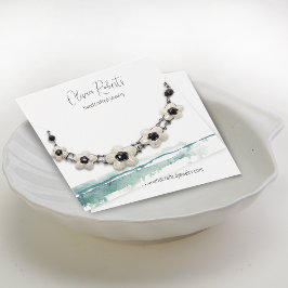 Tarjeta de exhibición de collar y pulsera de escri