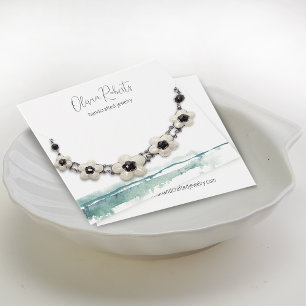 Tarjeta de exhibición de collar y pulsera de escri
