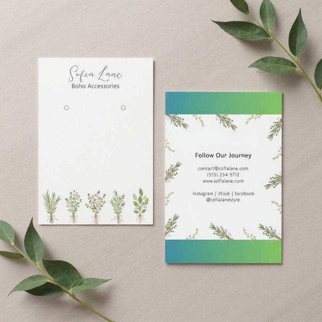 Tarjeta de exhibición de estilo de cocina con foll (Kitchen Foliage Design)