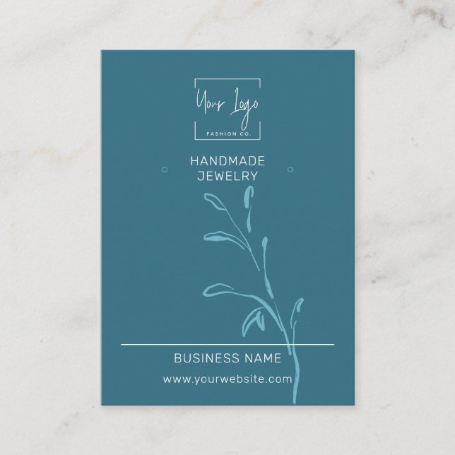 Tarjeta de exhibición de joyas con código QR socia (Anverso)