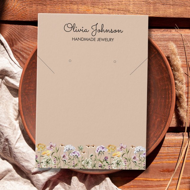 Tarjeta de exhibición de joyas de jardín de flores (Close up 1)