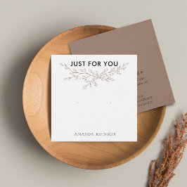 Tarjeta de exhibición de pendientes de botón moder