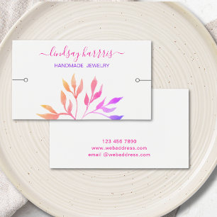 Tarjeta de exhibición de pulsera de hojas de acuar