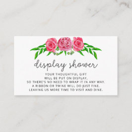 Tarjeta de exhibición de rosas minimalistas para d