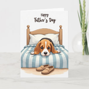 Tarjeta de Expectativas del Día del Padre Beagle