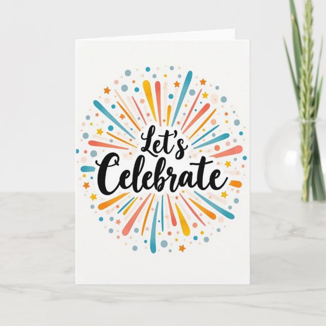 Tarjeta de explosión de confeti de cumpleaños (Anverso)