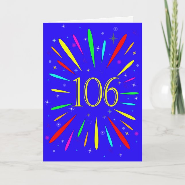 Tarjeta de explosión de cumpleaños número 106 (Anverso)